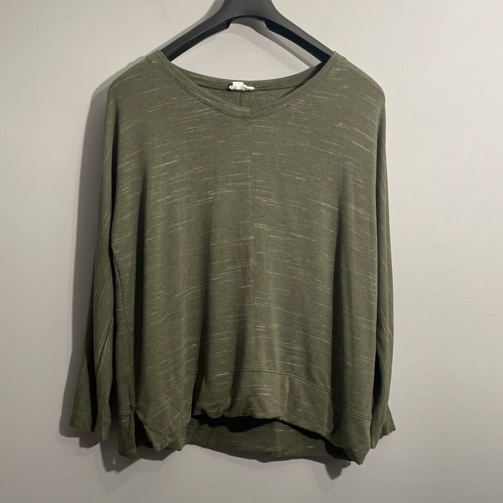 LOFT Outlet XL Green Soft Knit Lounge Top Long Sleeve Calm Cozy Layer